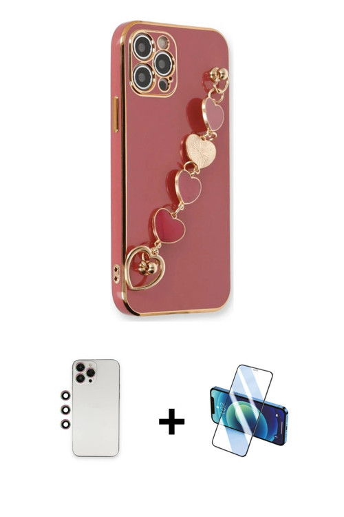 ieg™ iPhone 12 Pro Kılıf Nova Işık Prime - Siyah 3D Antistatik Seramik Nano Ekran Koruyucu + Gökkuşa