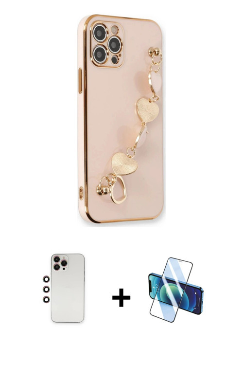 ieg™ iPhone 12 Pro Kılıf Nova Işık Prime - Siyah 3D Antistatik Seramik Nano Ekran Koruyucu + Gökkuşa