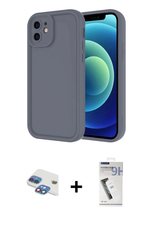 ieg™ iPhone 11 Kılıf Yankı Yansıma Özel Seri - Şeffaf Uv Polymer Nano Ekran Koruyucu + Gökkuşağı Per