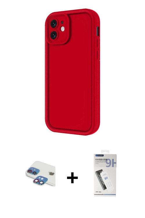 ieg™ iPhone 11 Kılıf Yankı Yansıma Özel Seri - Şeffaf Uv Polymer Nano Ekran Koruyucu + Gökkuşağı Per