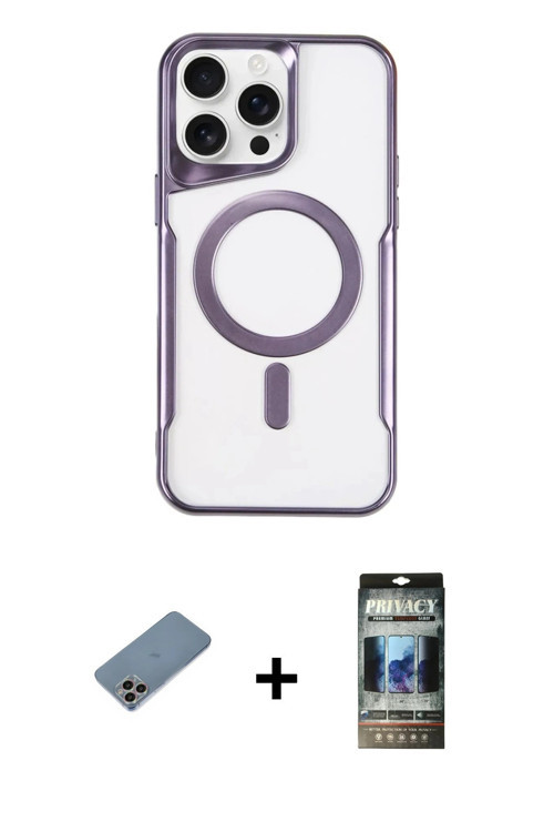 ieg™ iPhone 11 Pro Max Kılıf Yadigar Klasik Özel Seri - Siyah 34D Hayalet Izgaralı Cam + Gökkuşağı S
