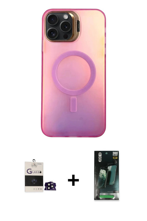 ieg™ iPhone 14 Pro Max Kılıf Doruk Klasik Prime - Siyah 360 Mat Full Body Arka Koruyucu + Siyah Bilv