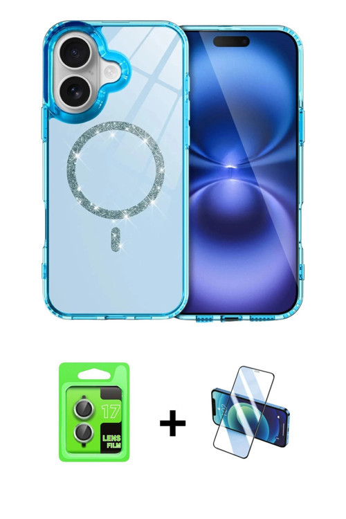 ieg™ iPhone 17 Kılıf Kıvılcım Form Prime - Siyah 3D Antistatik Seramik Nano Ekran Koruyucu + Açık Ye
