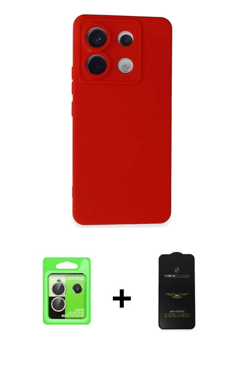 ieg™ Redmi Note 13 Pro 5G Kılıf Ahenk Serisi - Siyah 6D Antistatik Mat Seramik Hayalet Nano Ekran Ko