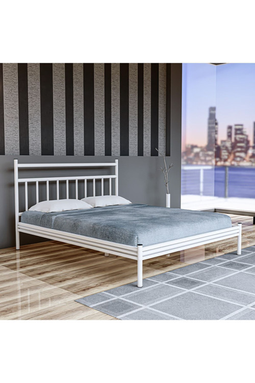 Gm 224 Lima Çift Kişilik Metal Karyola Beyaz 160X200