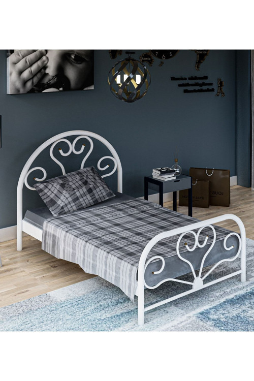 Gm 118 Baby Tek Kişilik Metal Karyola 90X190 Beyaz