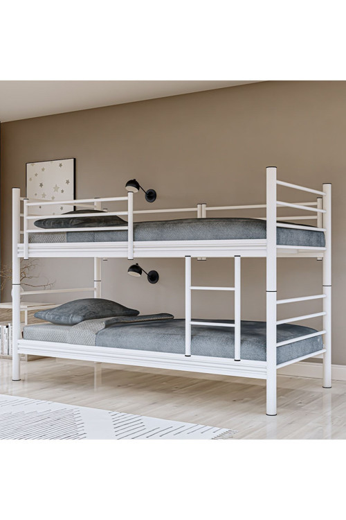 Gm 129 Level Ayrılabilir Çiftli Ranza Beyaz 90X190