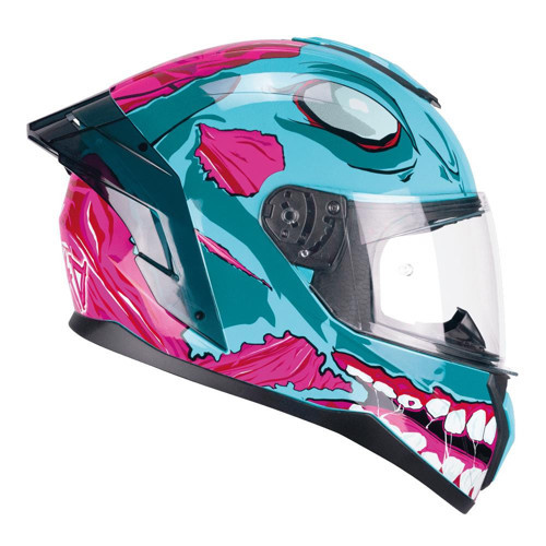 330R RIOT UNDEAD Kapalı Kask Mavi/Rosa-L
