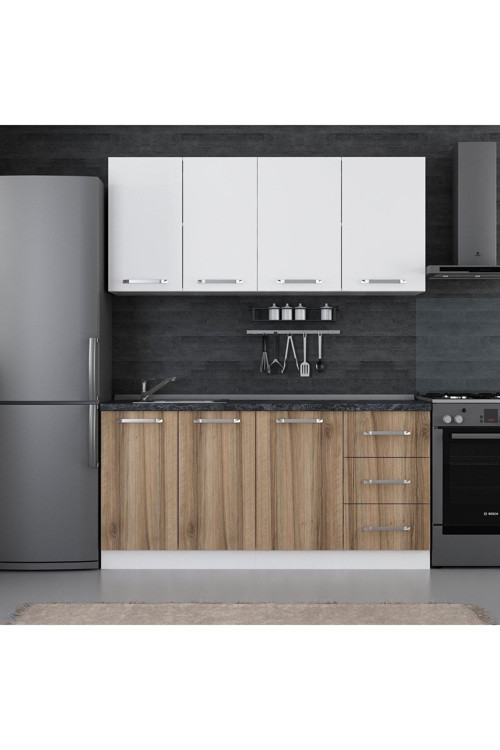 170 Cm Mutfak Dolabı Beyaz Dore 170-D2