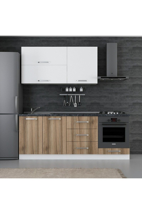Mutfak Dolabı Beyaz Dore 210 Cm 210-D3