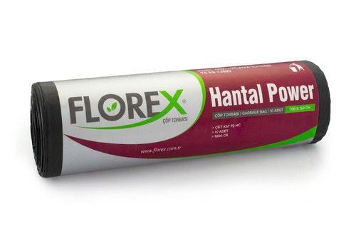 ŞeyliŞeyler - Florex Hantal ÇöpTorbası 1000 gr 10'lu Ekstra Dayanıklı Endüstriyel Poşet 5 Rulo