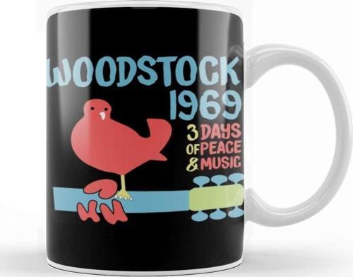 Woodstock 50Th Anniversary 1969 2020 Woodstock Woodstock 1969 Peace Love Bird Kupa Bardak Porselen