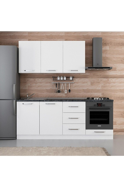 210 Cm Mutfak Dolabı Beyaz 210-B6