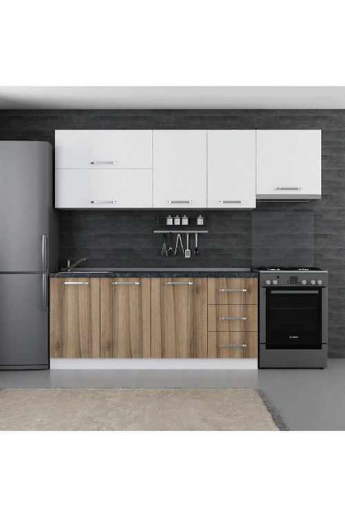 245 Cm Mutfak Dolabı Beyaz Dore 245-D5