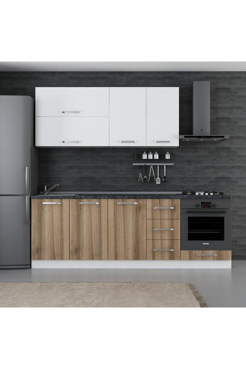 235 Cm Mutfak Dolabı Beyaz Dore 235-D6