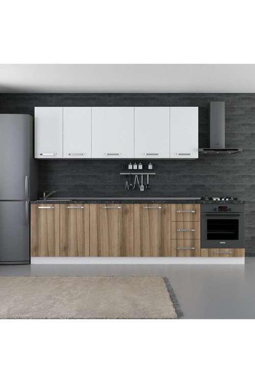 290 Cm Mutfak Dolabı Beyaz Dore 290-D3