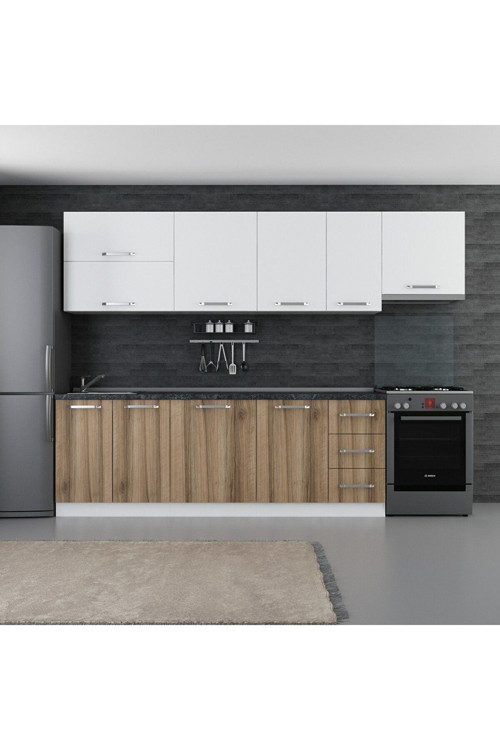 290 Cm Mutfak Dolabı Beyaz Dore 290-D7