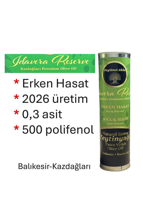 Premium Zeytinyağı 2026 Erken Hasat Soğuk Sıkım Natural Sızma 0,75 lt