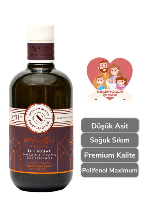 Premium Zeytinyağı Anne - Bebek ve Çocuklar - İlk Hasat Natural Sızma 500ml