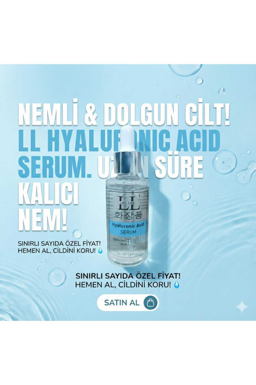 Hyaluronik Asit Ampul Serum - Yoğun Nemlendirici, Cilt Dolgunlaştırıcı & Canlandırıcı
