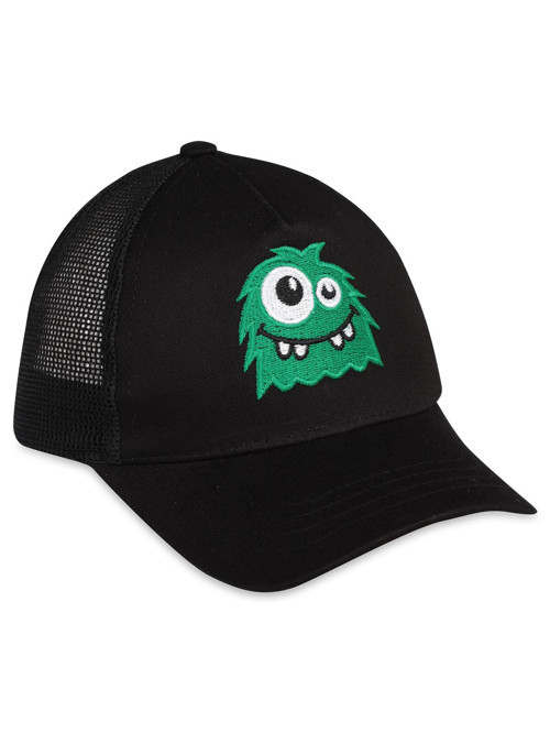 Monster Bebek Erkek Kep Şapka - Siyah