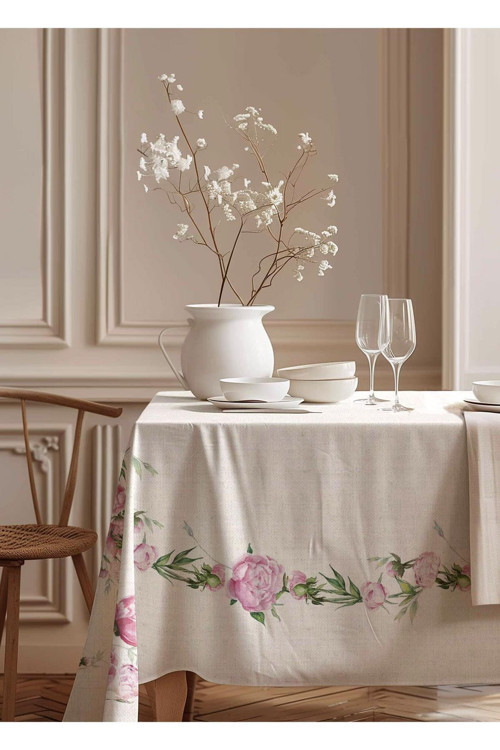Mini Floral Pamuk Masa Örtüsü Msaort0009
