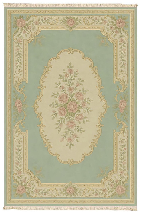 Mint Yeşili Vintage Dokuma Taban Halı 385 Yng