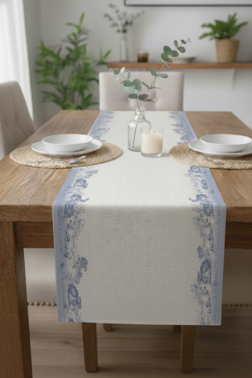 Masal Ormanı Pamuklu Masa Runner 0070– 50X150 Cm