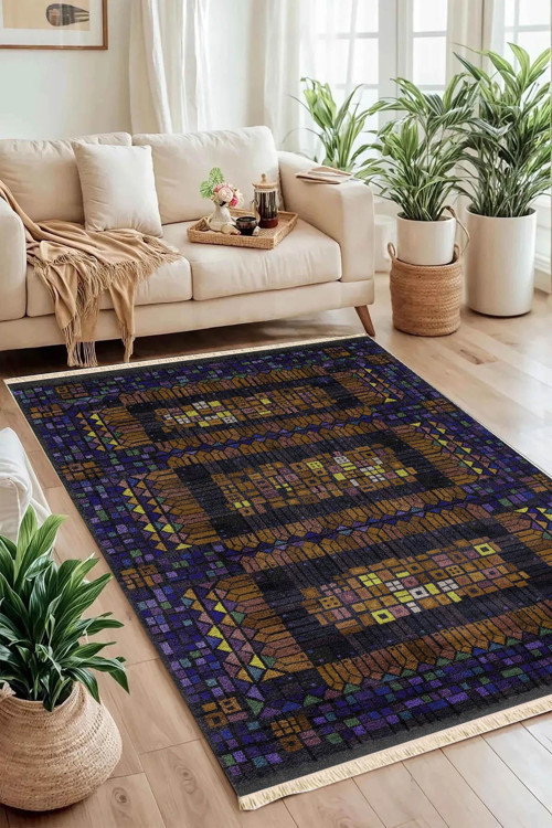 Geometric Baskılı Dokuma Taban Halı 124 Yng