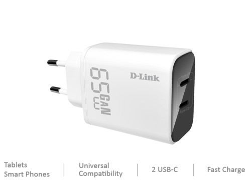 D-LINK DPC-652/E 65W Dual USB Type-C GaN3 ŞARJ ADAPTÖRÜ