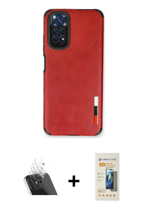 Redmi Note 11 Kılıf Doruk Asil Koleksiyonu - Siyah 6D Mat Seramik Hayalet Nano Ekran Koruyucu +