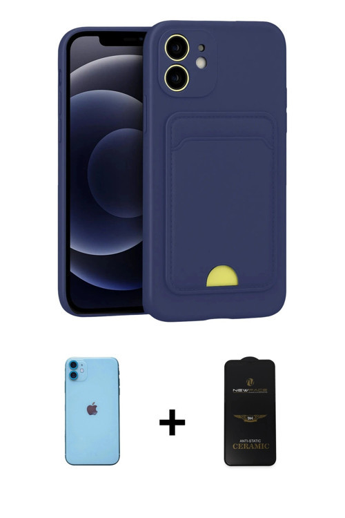 iPhone 11 Kılıf Vadi Çizgi Prime - Siyah 6D Antistatik Mat Seramik Hayalet Nano Ekran Koruyucu
