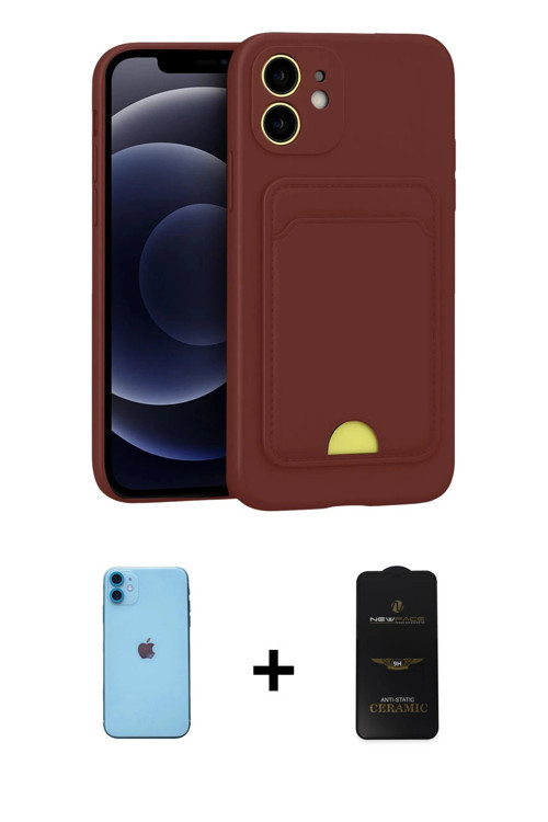 iPhone 11 Kılıf Vadi Çizgi Prime - Siyah 6D Antistatik Mat Seramik Hayalet Nano Ekran Koruyucu