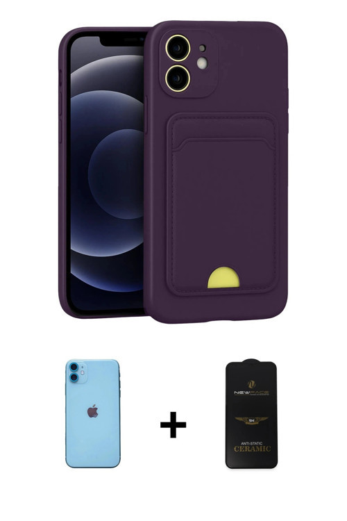 iPhone 11 Kılıf Vadi Çizgi Prime - Siyah 6D Antistatik Mat Seramik Hayalet Nano Ekran Koruyucu