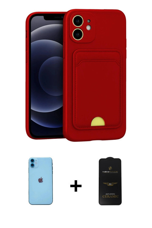 iPhone 11 Kılıf Vadi Çizgi Prime - Siyah 6D Antistatik Mat Seramik Hayalet Nano Ekran Koruyucu