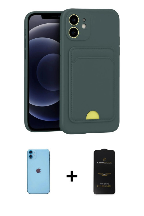 iPhone 11 Kılıf Vadi Çizgi Prime - Siyah 6D Antistatik Mat Seramik Hayalet Nano Ekran Koruyucu