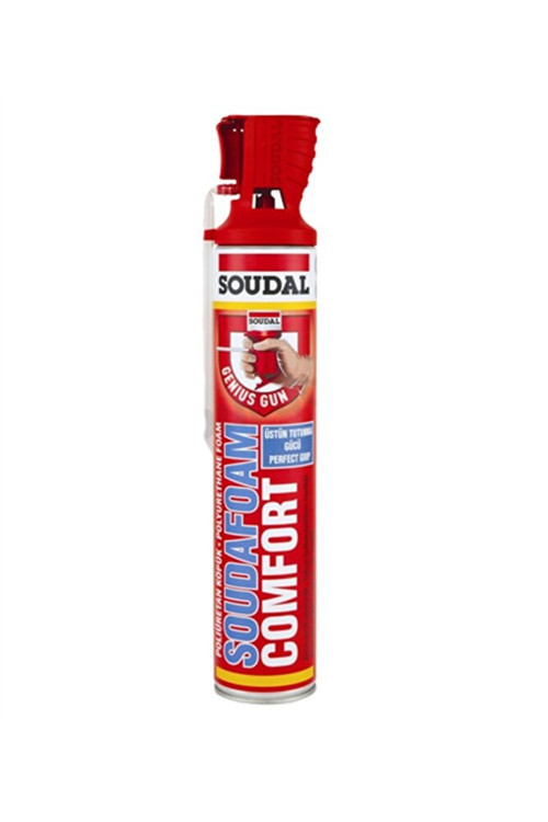 Soudal Köpük Comfort Soudafoam Poliüretan Montaj Köpüğü Pencere Kapı Çatlak Dolgu Köpüğü 750ml.