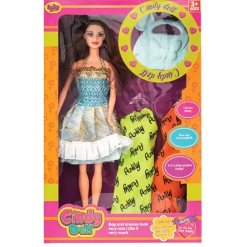 Anlily Çantalı Yedek Elbiseli Bebek 2281
