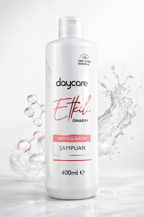 Etkili Onarım Şampuan Biotin & Niacin İçeren Onarıcı Saç Bakım Şampuanı – 400 ml