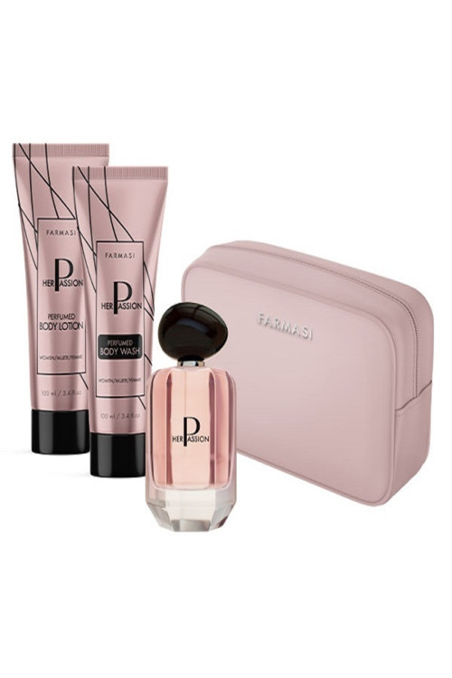 Her Passıon Parfüm Duş Jeli Vücut Kremi Çantalı Set