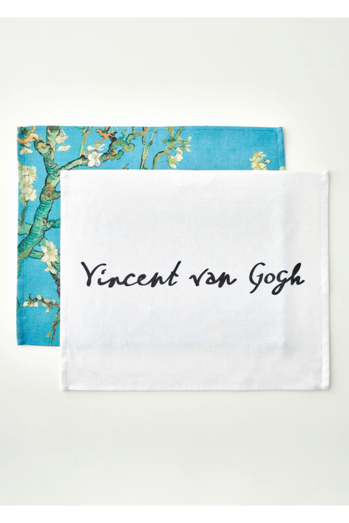 Van Gogh Almond Blossom Pamuklu 2'li Kurulama Bezi Turkuaz (40x50 cm)