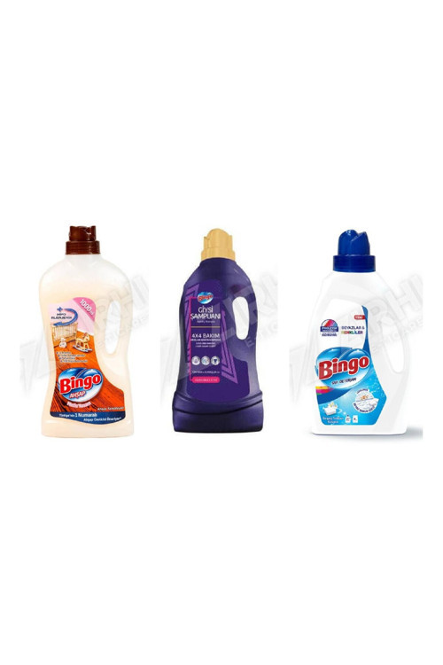 Ahşap Tem. 1 L + Giysi Şampuanı 3 L + Beyazlar İçin Sıvı Det. 2600 Ml 3'Lü Set