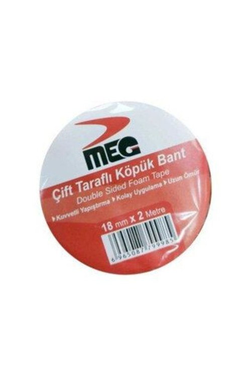 3 Adet Çift Taraflı Köpük Bandı 18 Mmx2Mt