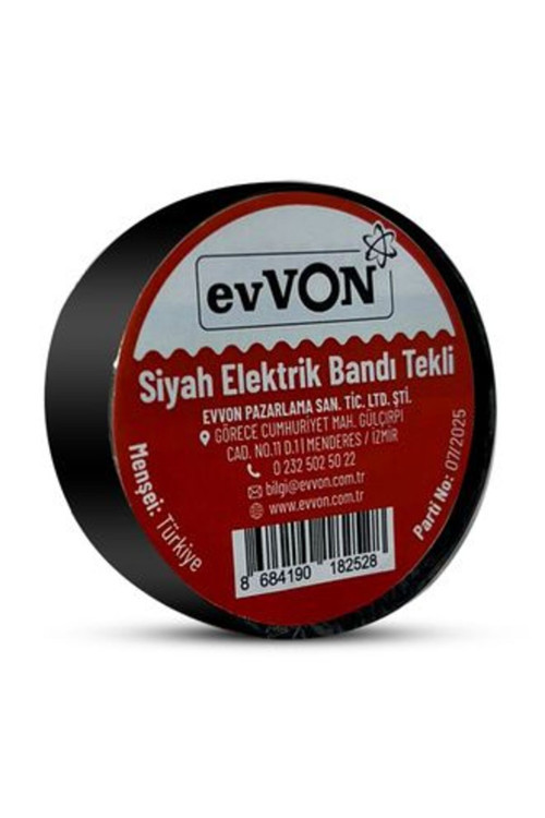 1 Adet Siyah Elektrik Bandı Tekli