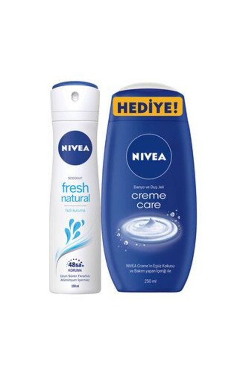 2 Adet Fresh Natural Kadın Deodorant 150 Ml + Duş Jeli 250 Ml