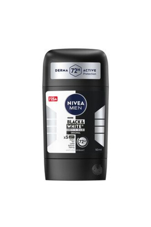 2 Adet Men Erkek Stick Deodorant Black&White 72 Saat Anti-Perspirant Insible Original 50 Ml