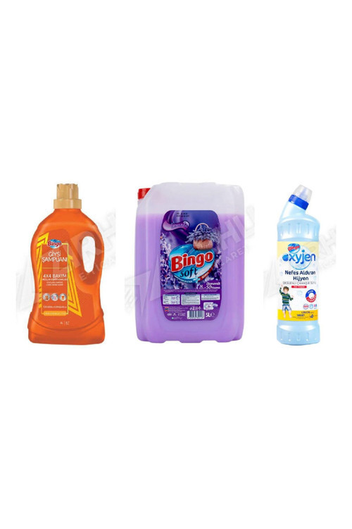 Giysi Şampuanı 3Lt + Soft + Oksijen 750 Ml 3'Lü Set