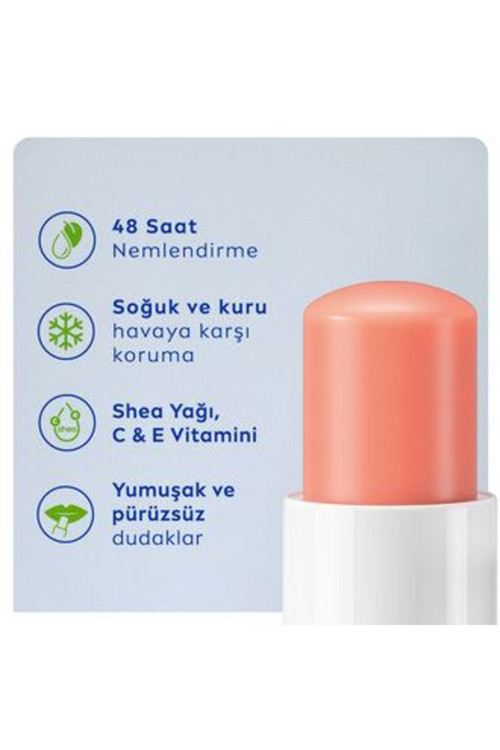 4 Adet Nemlendirici Dudak Bakım Kremi Ve Parlatıcısı Şeftali Kokusu 4.8 G