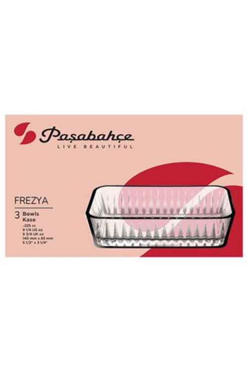 6 Adet Frezya Servis Tabağı 3'Lü 140 X 85 Mm