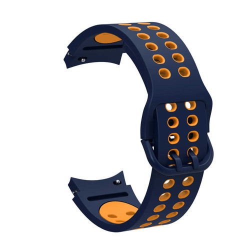 Galaxy Watch 4 Classic 46mm KRD-02 Uyumlu MKST Kordon-Mavi-Sarı